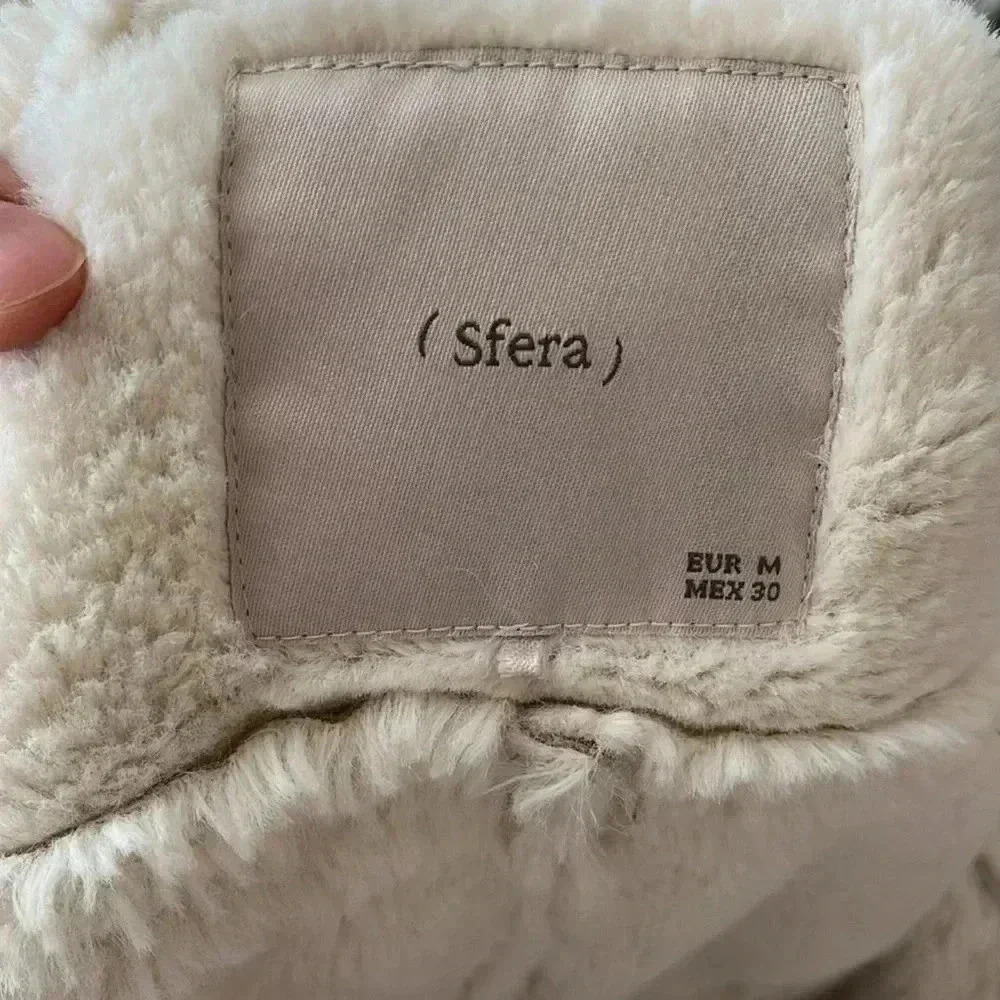 [6]Sfera Faux Suede & Faux Shearling Fur Double Breasted Button  Down Jacket - Picture 10 of 10